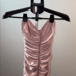 Norma Kamali Strapless Pink Dress